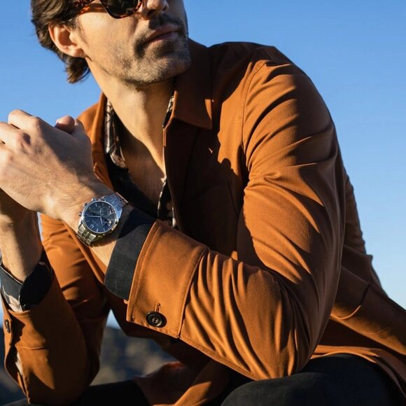 Bulova Men's Classic Chronograph Silver Stainless Steel Date Watch - Picture 6 of 7